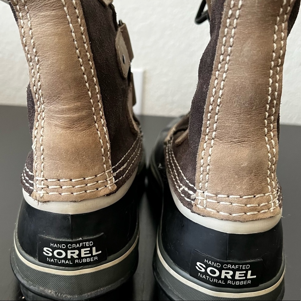 Sorel Joan of Arctic Suede Mid-Calf Brown Lace-Up Boots Size:8 🥾 - Picture 7 of 11